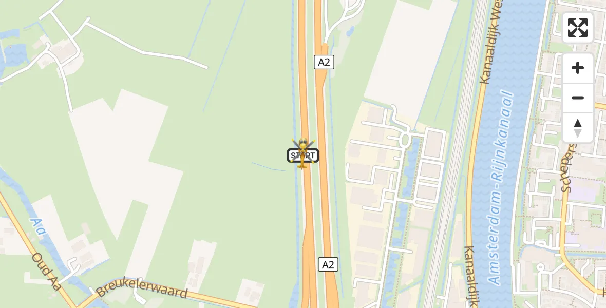 Vluchtroute Traumahelikopter Breukelen - Breukelen, 09 september 2025, 03:38