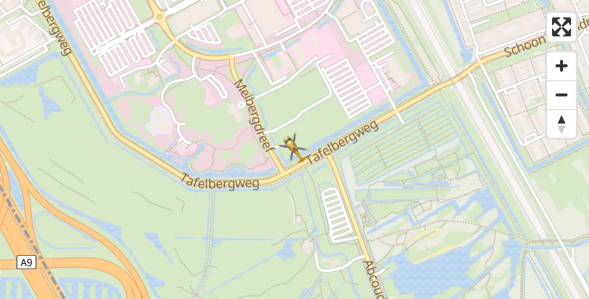 Vluchtroute Traumahelikopter Academisch Medisch Centrum (AMC) - Academisch Medisch Centrum (AMC), 09 september 2025, 04:05