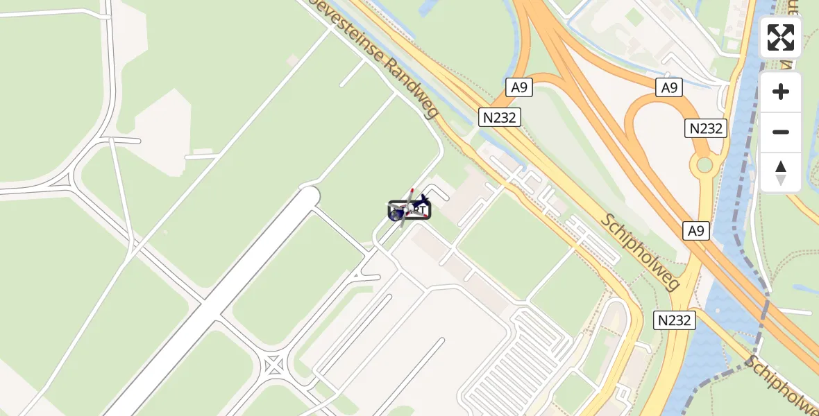 Vluchtroute Politiehelikopter Schiphol - Schiphol, 09 september 2025, 12:10