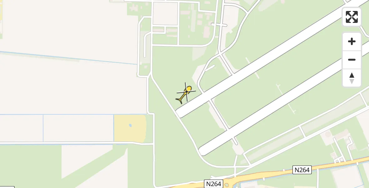 Routekaart van de vlucht: Lifeliner 3 naar Vliegbasis Volkel