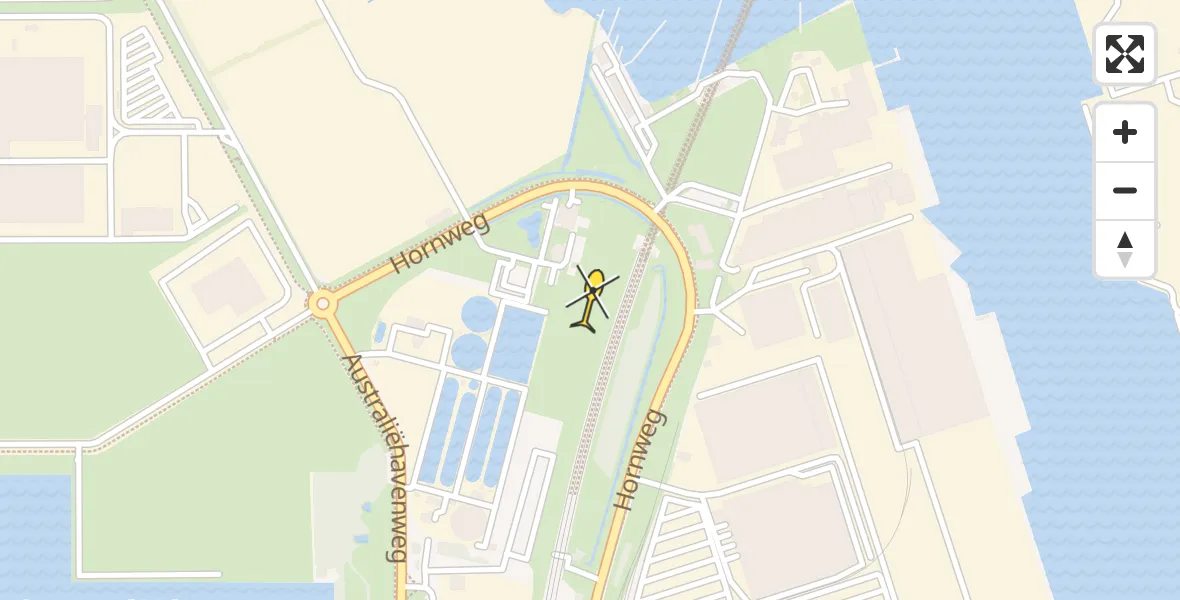 Routekaart van de vlucht: Lifeliner 1 naar Amsterdam Heliport