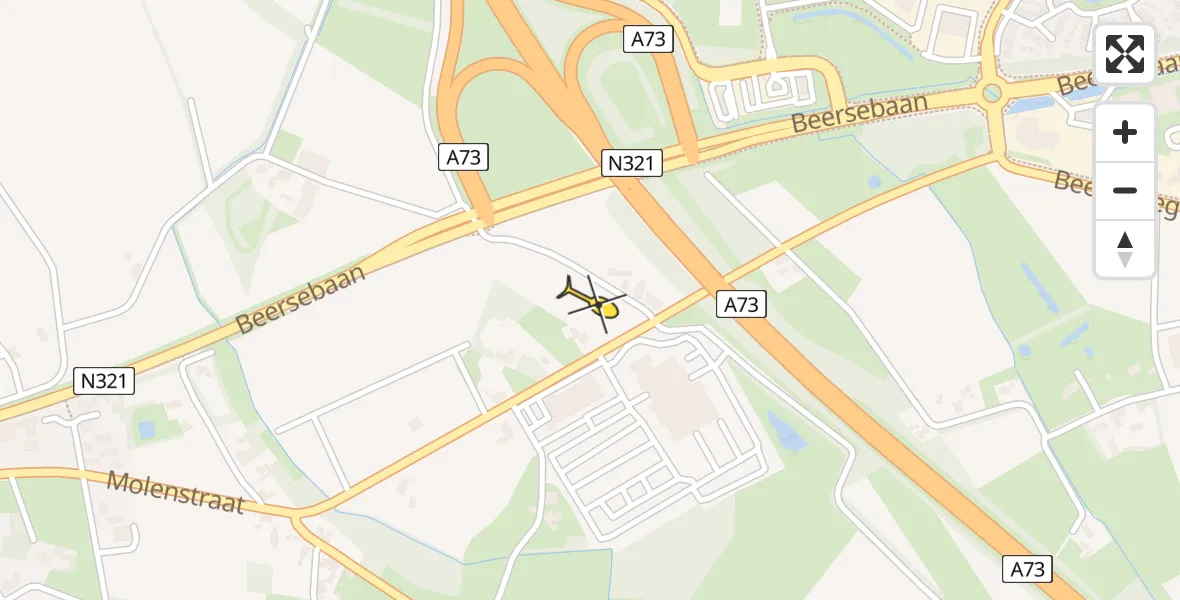 Routekaart van de vlucht: Lifeliner 3 naar Cuijk