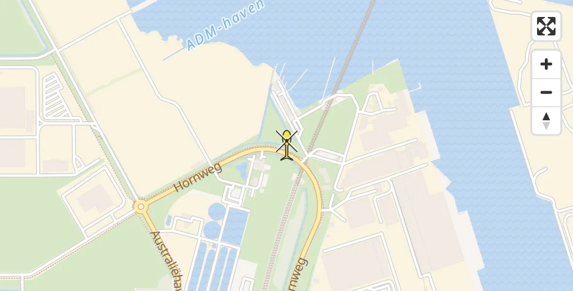 Routekaart van de vlucht: Lifeliner 1 naar Amsterdam Heliport