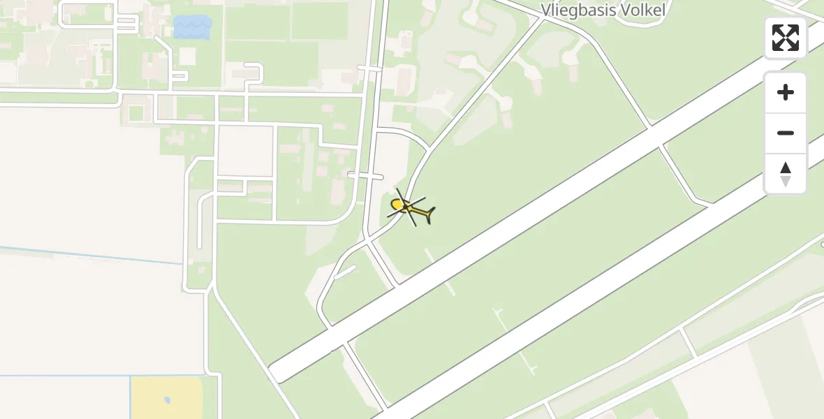 Routekaart van de vlucht: Lifeliner 3 naar Vliegbasis Volkel