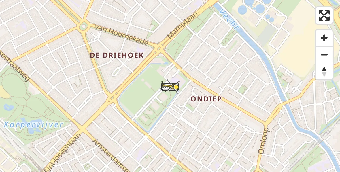 Routekaart van de vlucht: Lifeliner 1 naar Utrecht, Laan van Chartroise