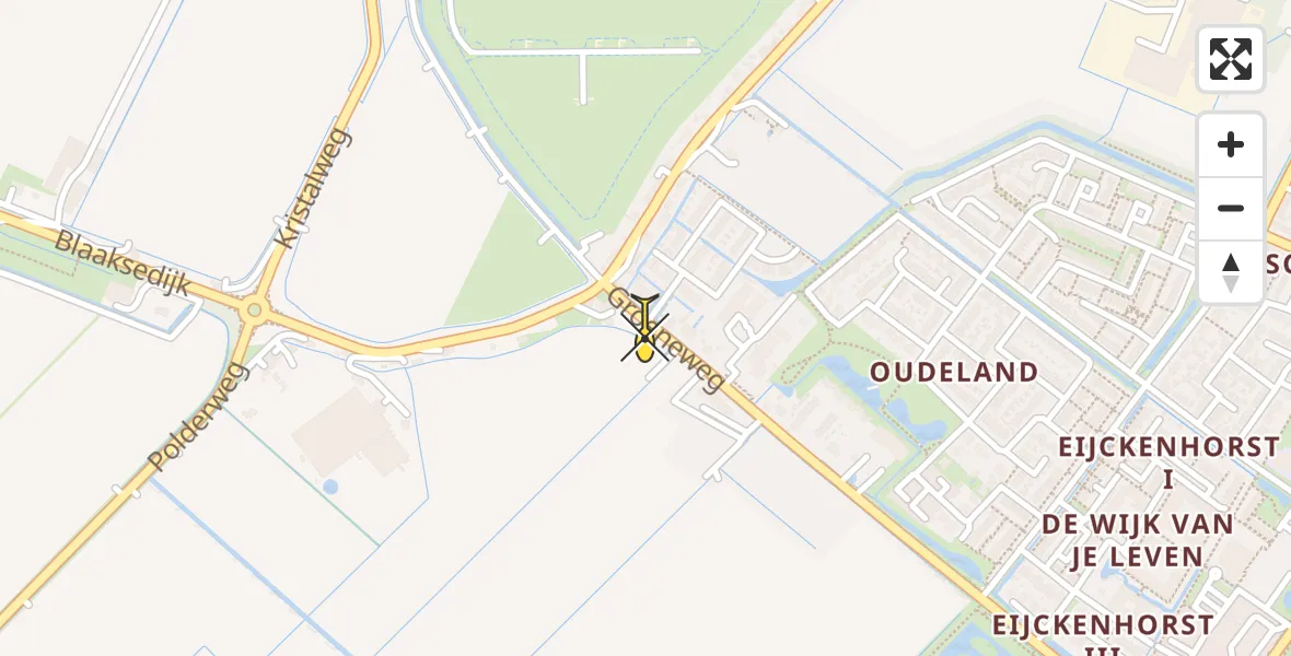 Routekaart van de vlucht: Lifeliner 2 naar Puttershoek