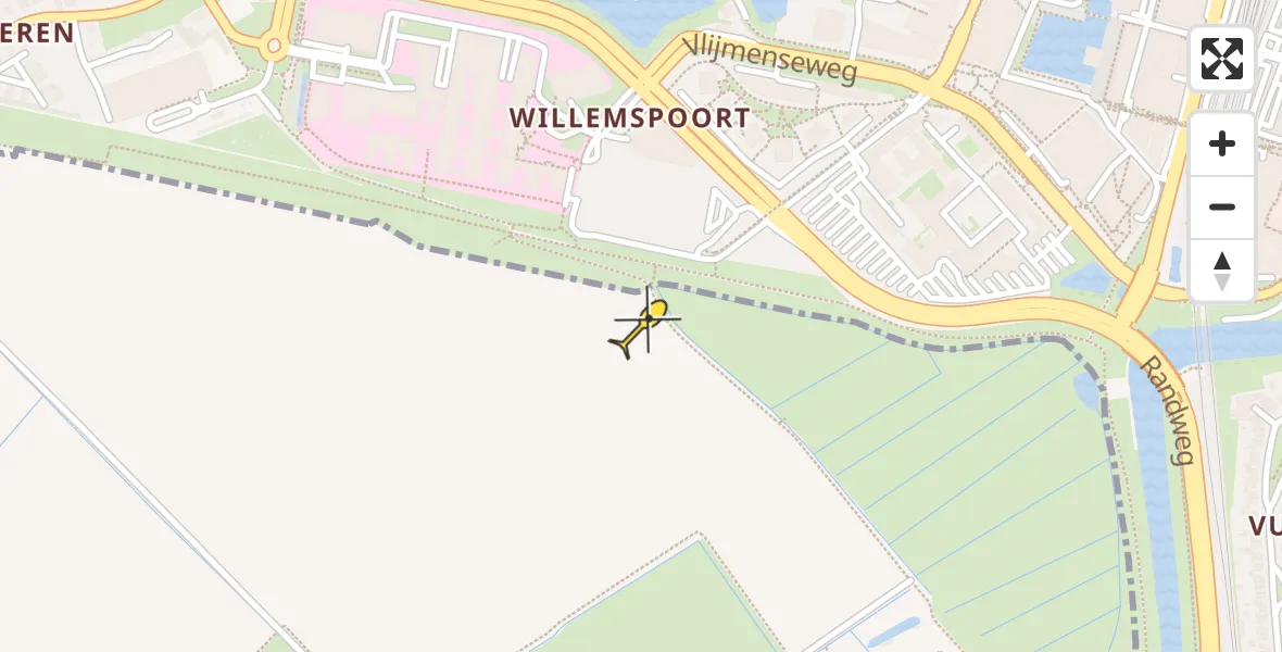 Routekaart van de vlucht: Lifeliner 2 naar Vught