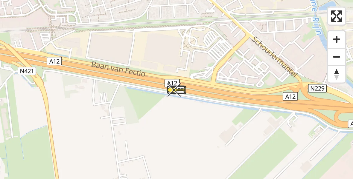 Routekaart van de vlucht: Lifeliner 3 naar Bunnik, Baan van Fectio