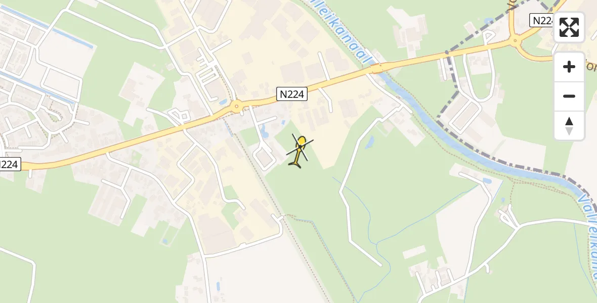 Routekaart van de vlucht: Traumahelikopter naar Woudenberg