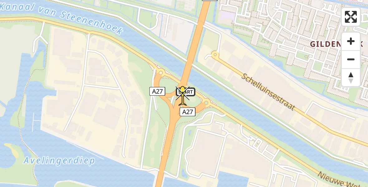 Routekaart van de vlucht: Lifeliner 2 naar Gorinchem