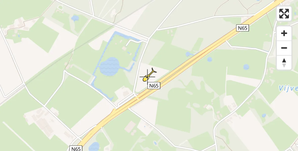 Routekaart van de vlucht: Lifeliner 3 naar Vught