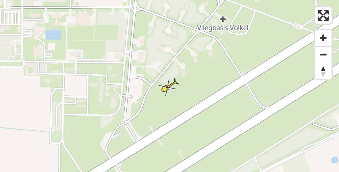 Routekaart van de vlucht: Lifeliner 3 naar Vliegbasis Volkel