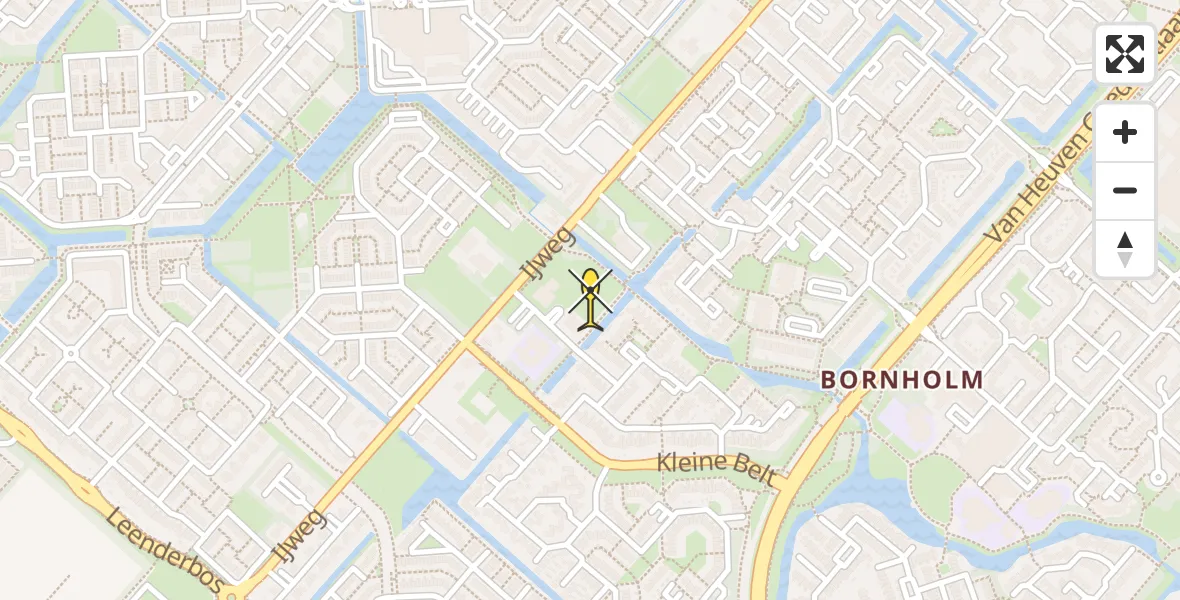 Routekaart van de vlucht: Lifeliner 1 naar Hoofddorp