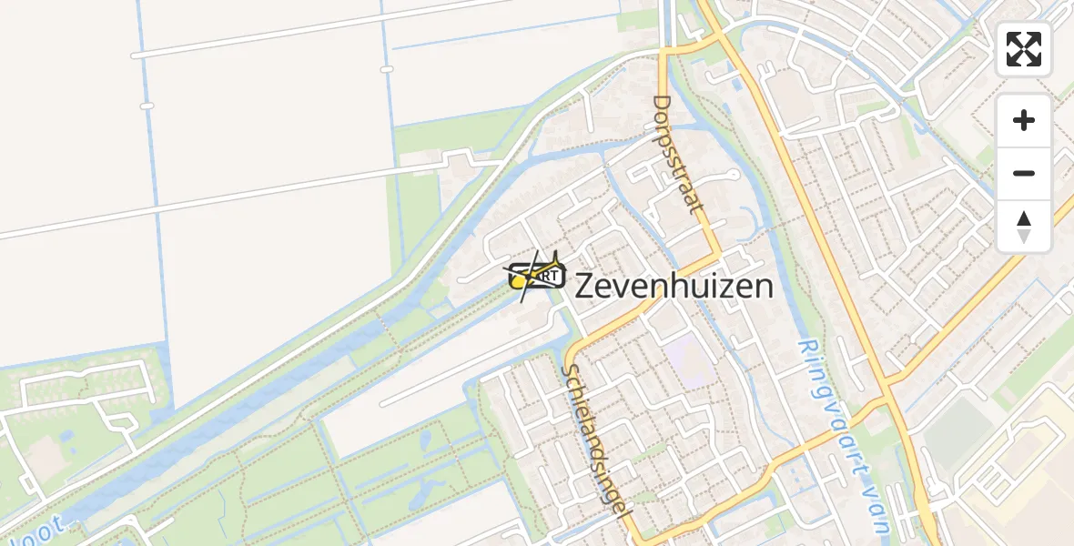 Routekaart van de vlucht: Lifeliner 2 naar Zevenhuizen, Eendrachtsweg