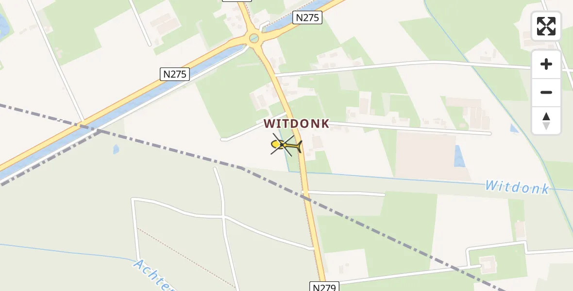 Routekaart van de vlucht: Lifeliner 3 naar Meijel