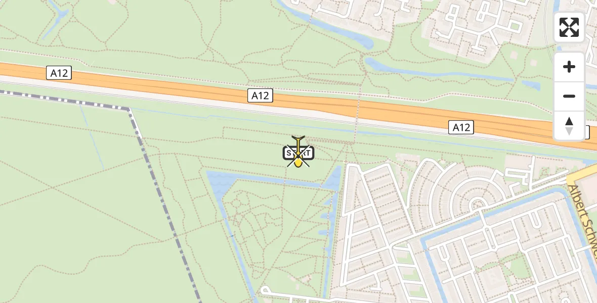 Routekaart van de vlucht: Lifeliner 2 naar Zoetermeer, Balijpad