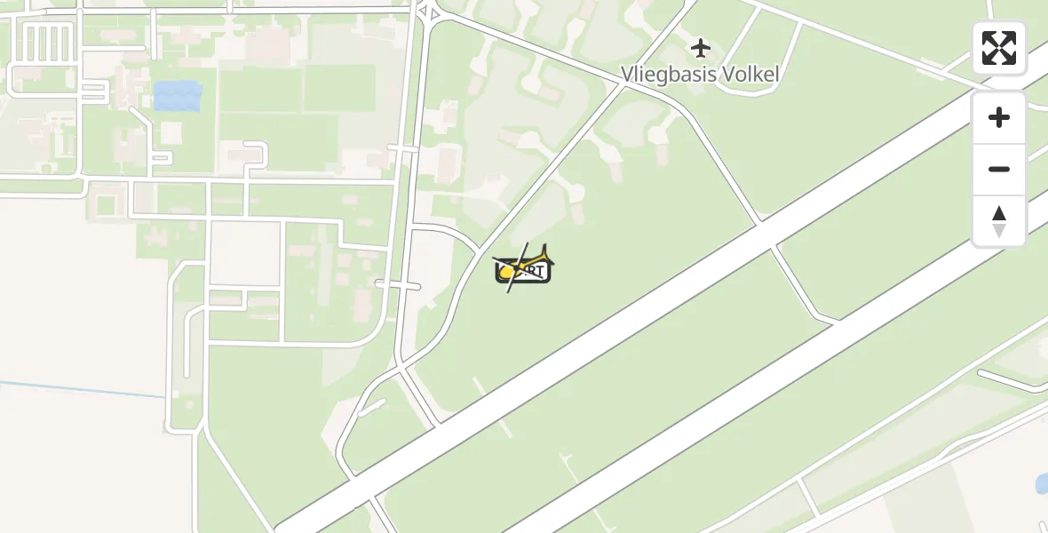 Routekaart van de vlucht: Lifeliner 3 naar Vliegbasis Volkel, Zeelandsedijk