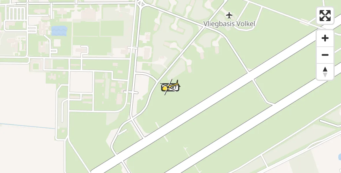 Routekaart van de vlucht: Lifeliner 3 naar Vliegbasis Volkel, Zeelandsedijk