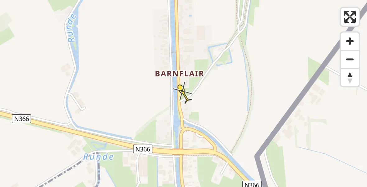 Routekaart van de vlucht: Lifeliner 4 naar Ter Apel