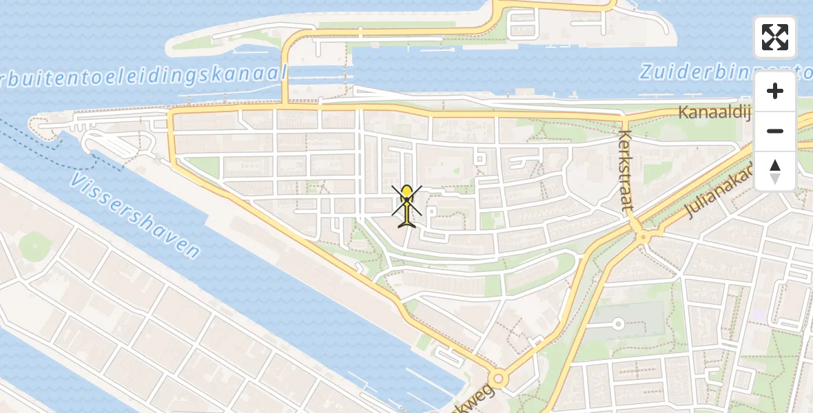 Routekaart van de vlucht: Lifeliner 1 naar IJmuiden Heliport