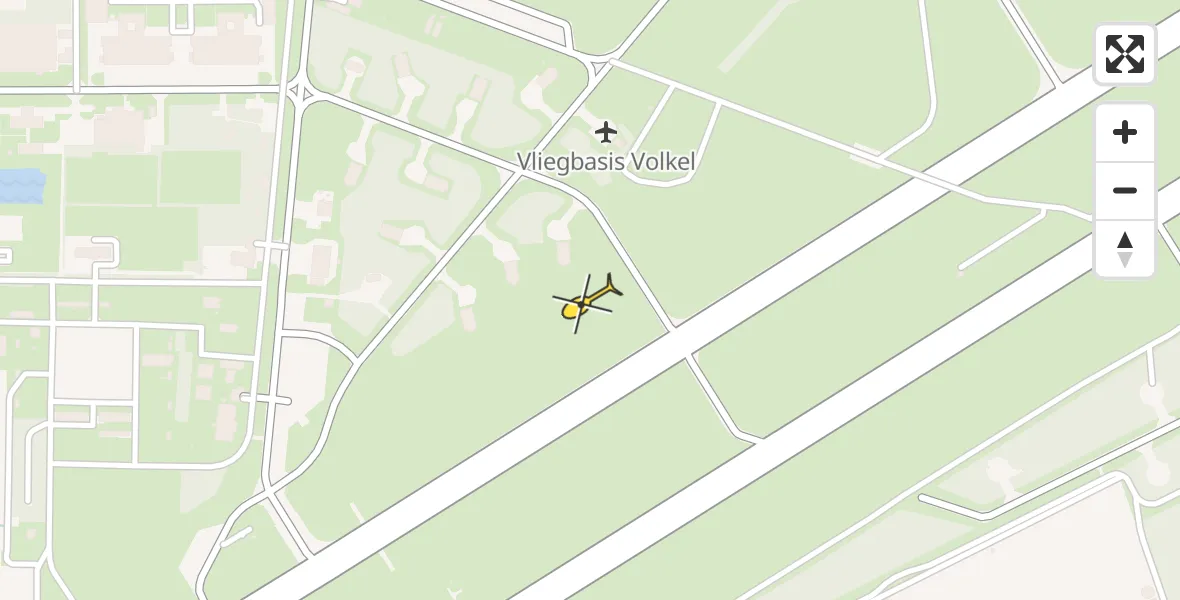 Routekaart van de vlucht: Lifeliner 3 naar Vliegbasis Volkel
