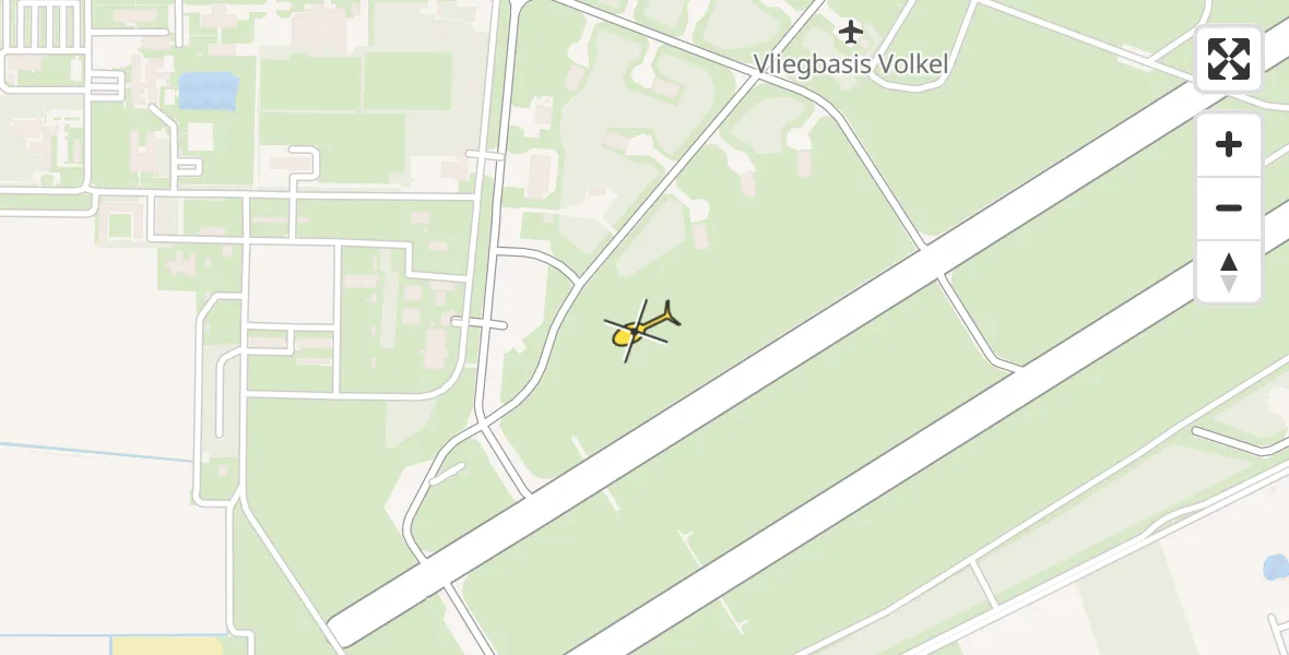 Routekaart van de vlucht: Lifeliner 3 naar Vliegbasis Volkel