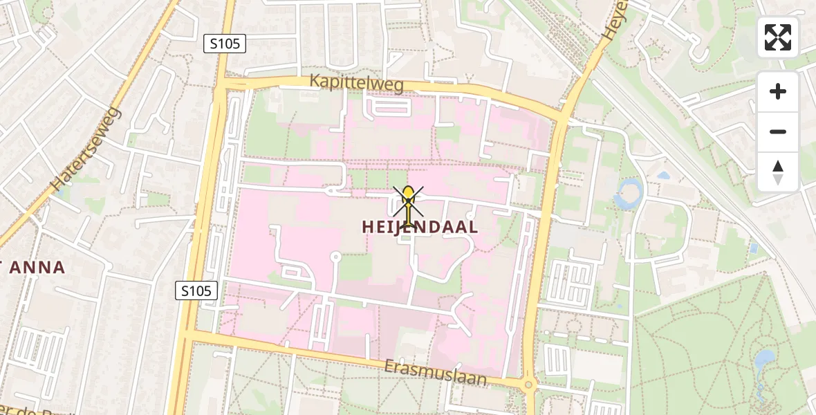 Routekaart van de vlucht: Lifeliner 3 naar Radboud Universitair Medisch Centrum