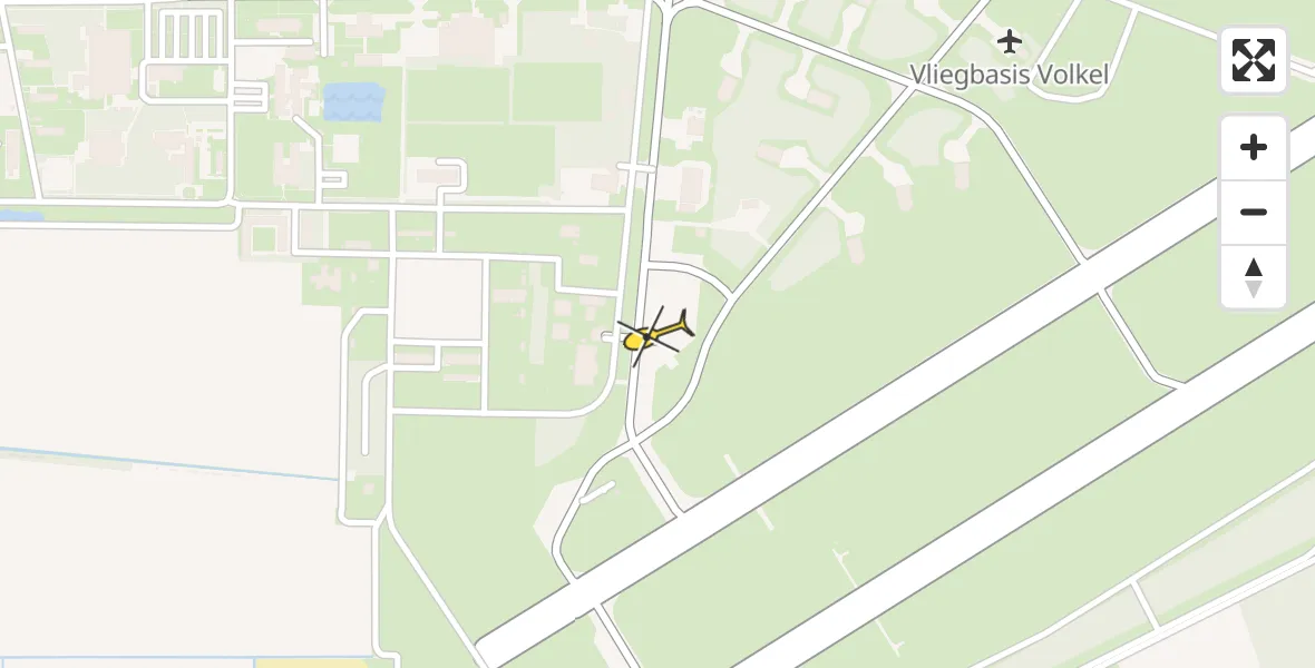 Routekaart van de vlucht: Lifeliner 3 naar Vliegbasis Volkel