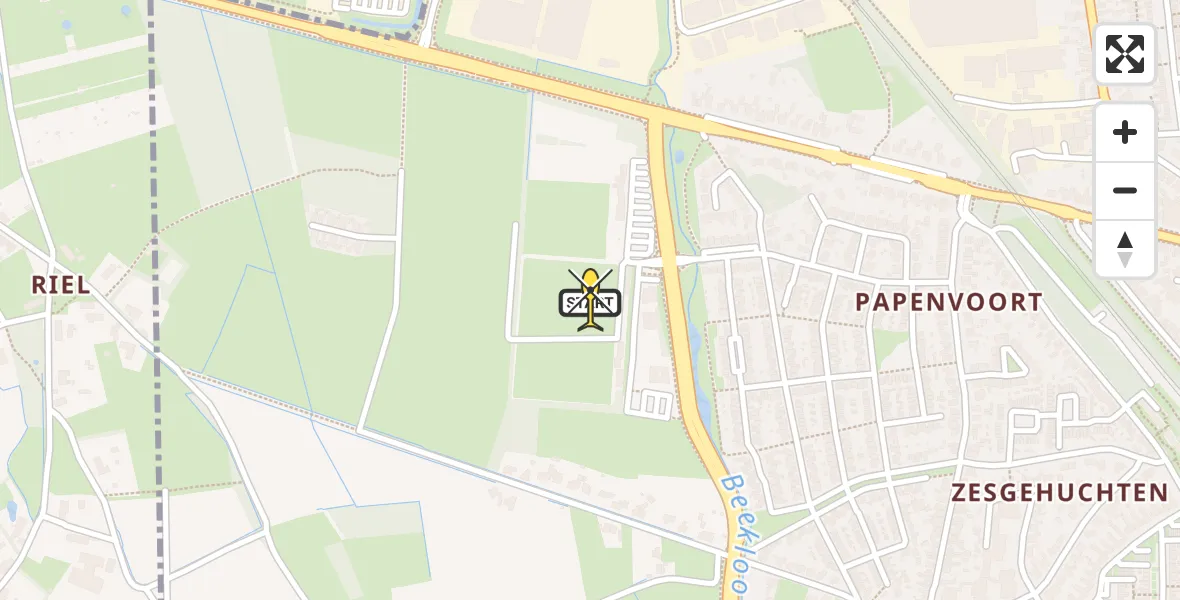 Routekaart van de vlucht: Lifeliner 3 naar Geldrop, Gijzenrooiseweg