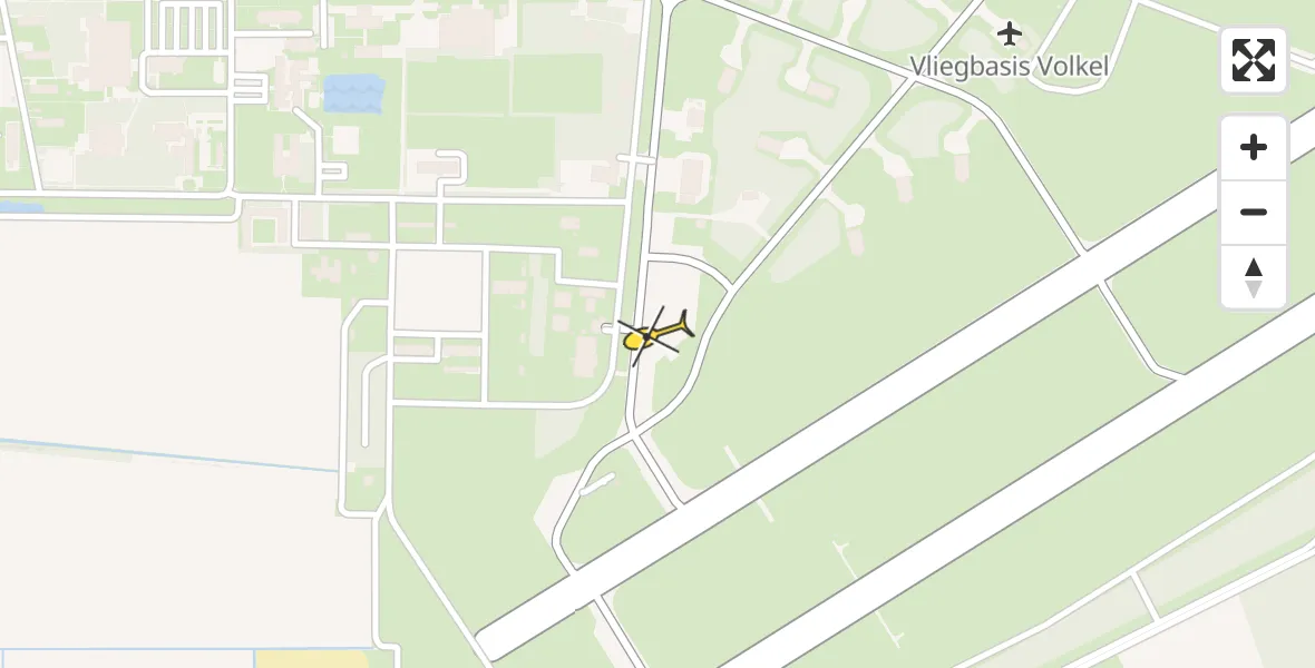 Routekaart van de vlucht: Lifeliner 3 naar Vliegbasis Volkel