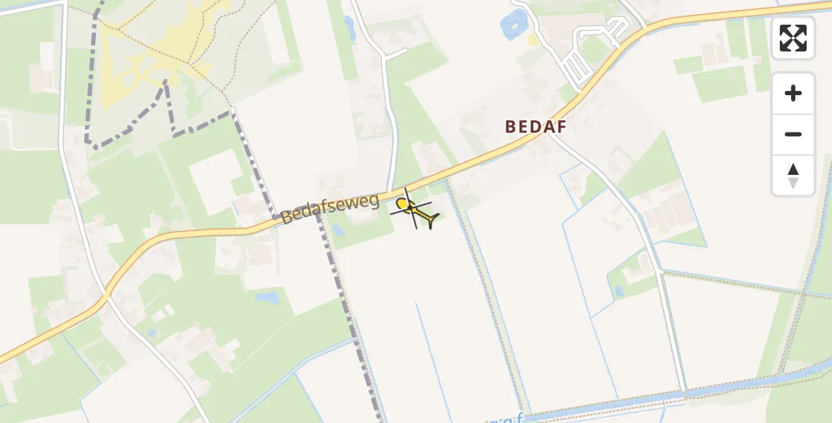 Routekaart van de vlucht: Lifeliner 3 naar Uden