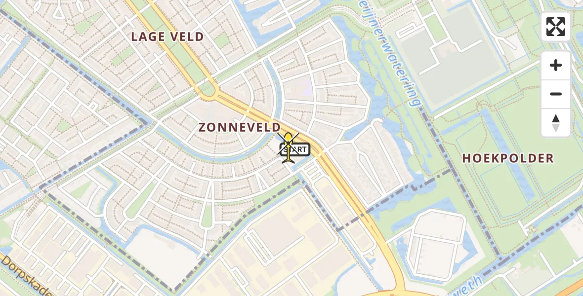 Routekaart van de vlucht: Lifeliner 2 naar Den Haag, Guido van Dethstraat