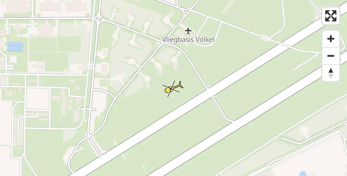 Routekaart van de vlucht: Lifeliner 3 naar Vliegbasis Volkel