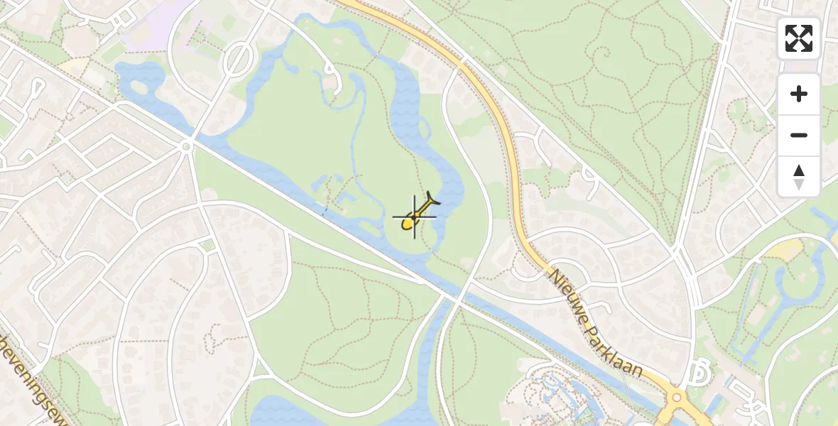 Routekaart van de vlucht: Lifeliner 2 naar Den Haag