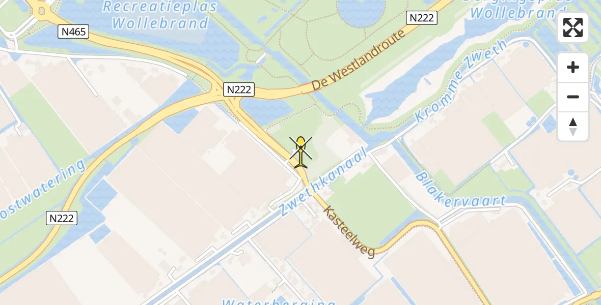 Routekaart van de vlucht: Lifeliner 2 naar Naaldwijk