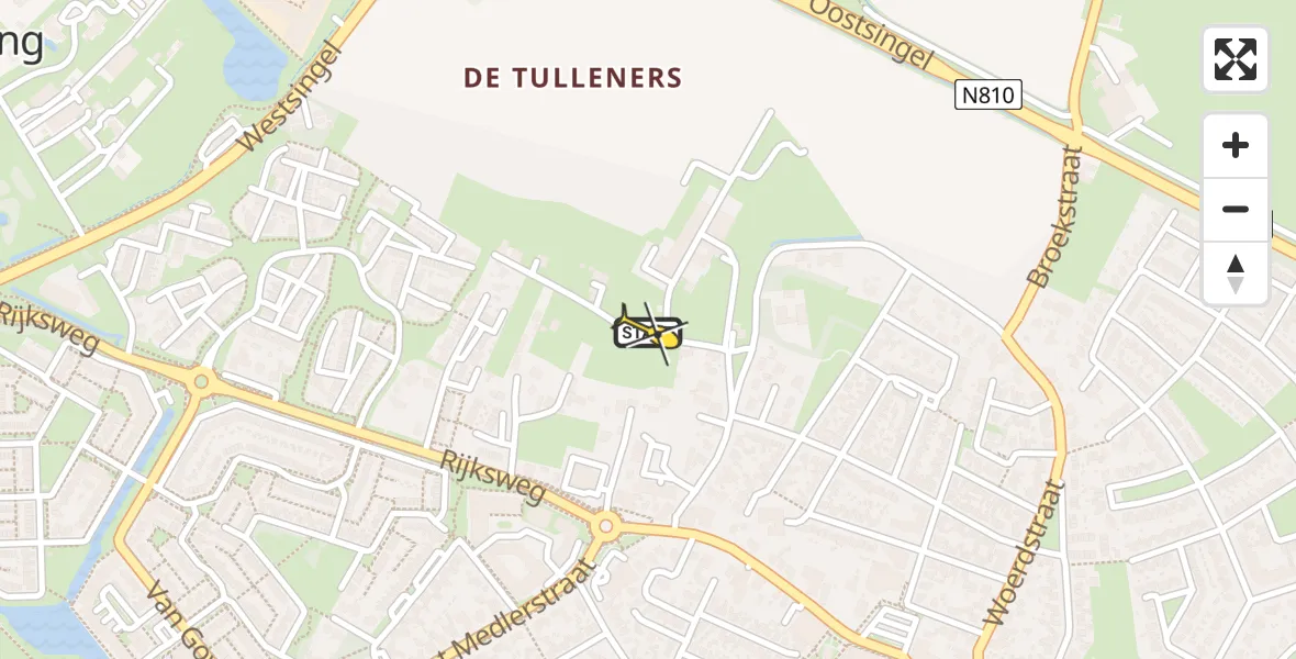 Routekaart van de vlucht: Lifeliner 3 naar Duiven, Hogeweg