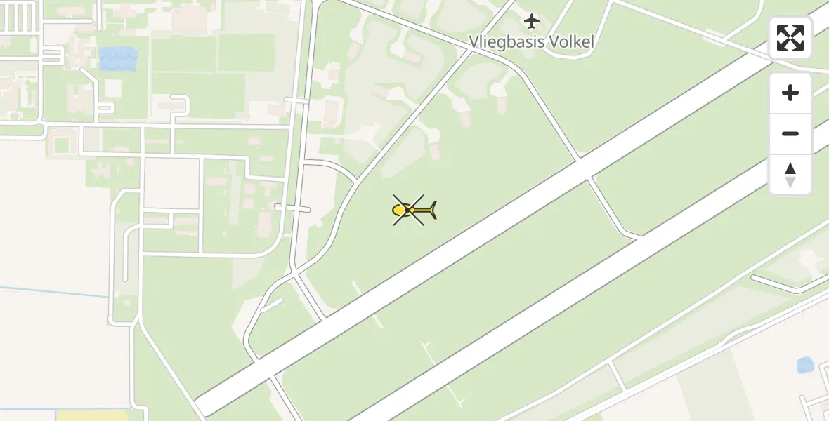 Routekaart van de vlucht: Lifeliner 3 naar Vliegbasis Volkel