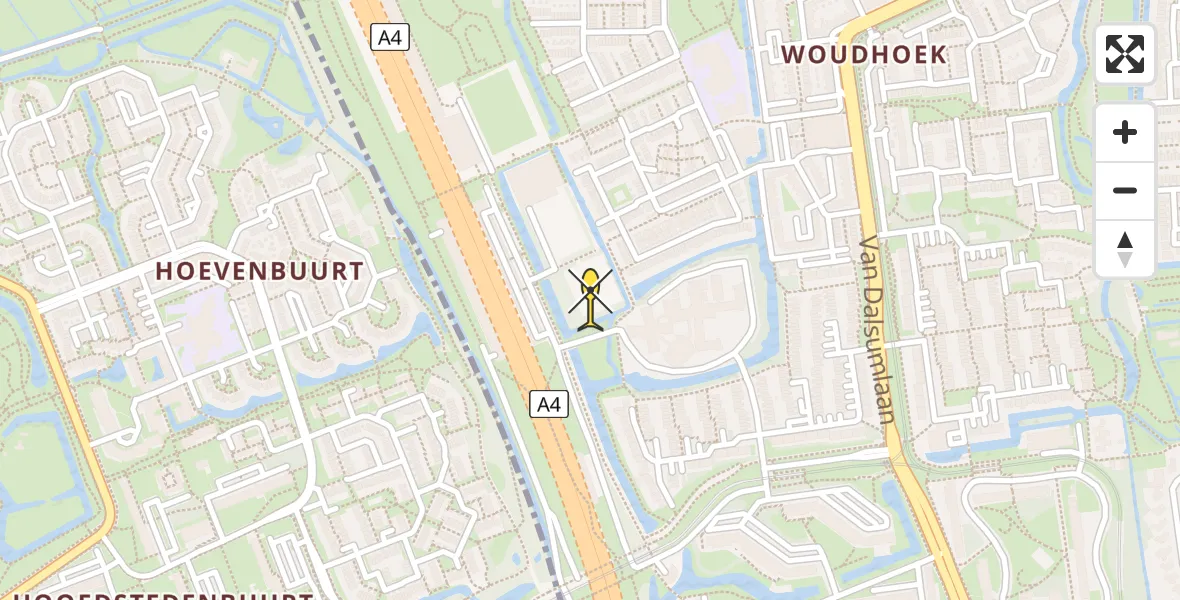 Routekaart van de vlucht: Lifeliner 2 naar Schiedam