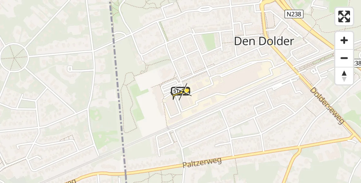 Routekaart van de vlucht: Lifeliner 1 naar Den Dolder, Schroeder van der Kolklaan