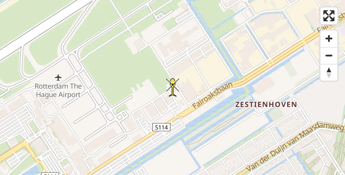 Routekaart van de vlucht: Lifeliner 2 naar Rotterdam The Hague Airport