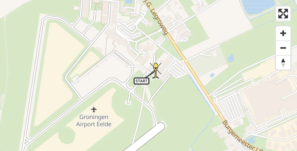 Routekaart van de vlucht: Lifeliner 4 naar Groningen Airport Eelde, Machlaan