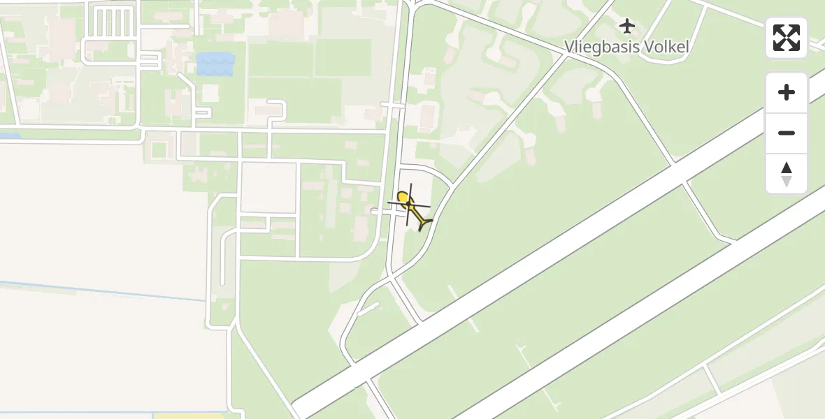 Routekaart van de vlucht: Lifeliner 3 naar Vliegbasis Volkel