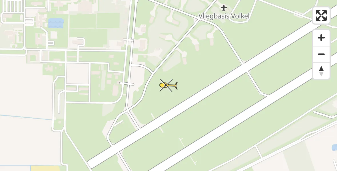 Routekaart van de vlucht: Lifeliner 3 naar Vliegbasis Volkel