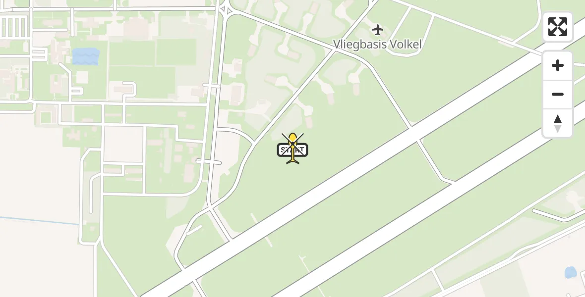 Routekaart van de vlucht: Lifeliner 3 naar Vliegbasis Volkel, Zeelandsedijk