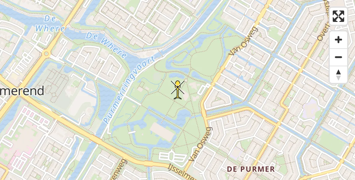 Routekaart van de vlucht: Lifeliner 1 naar Purmerend