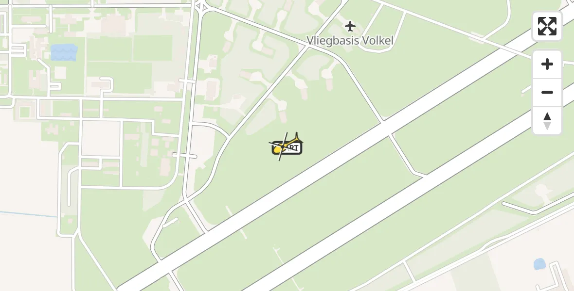 Routekaart van de vlucht: Lifeliner 3 naar Vliegbasis Volkel, Zeelandsedijk