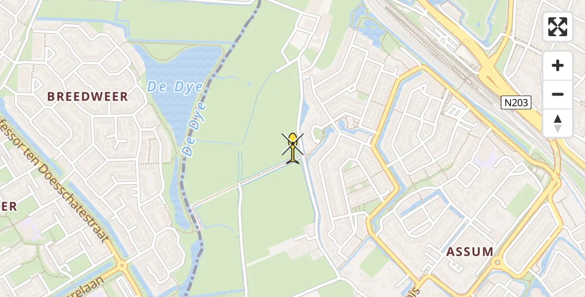 Routekaart van de vlucht: Lifeliner 1 naar Uitgeest