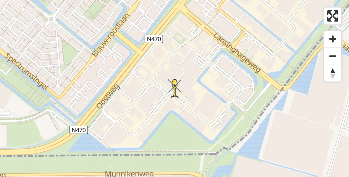Routekaart van de vlucht: Lifeliner 2 naar Zoetermeer