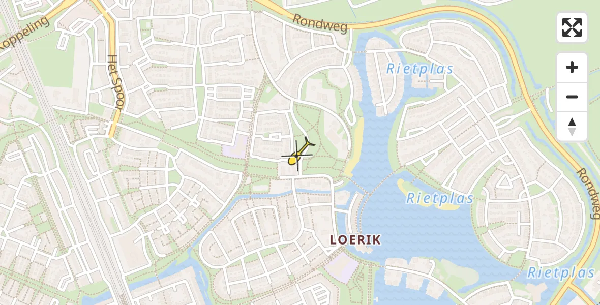 Routekaart van de vlucht: Lifeliner 3 naar Houten