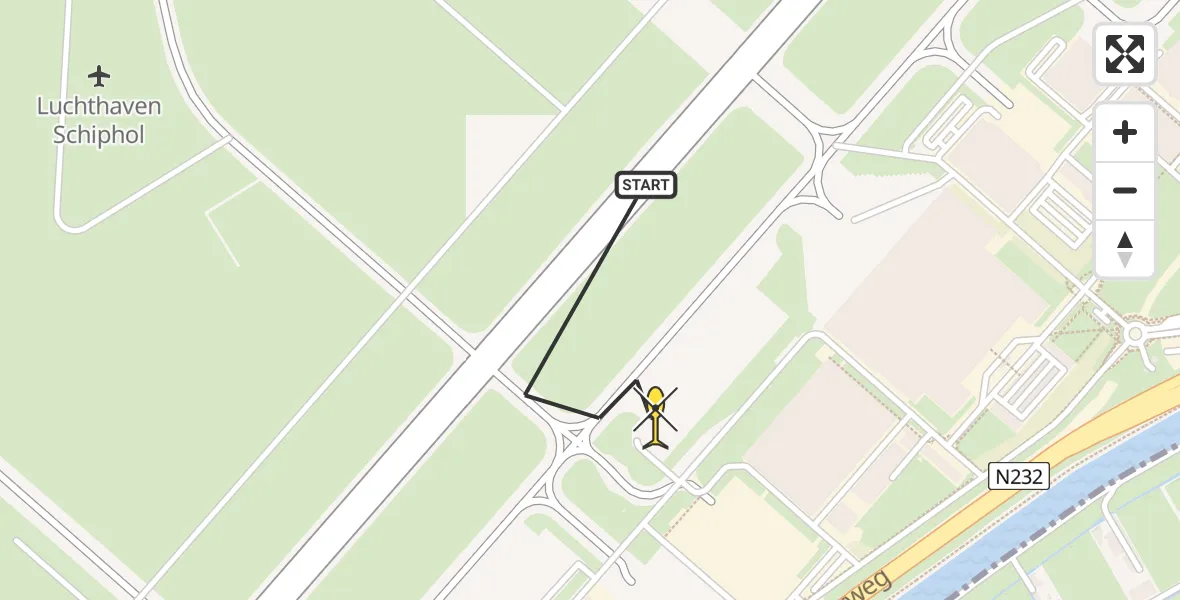 Vluchtroute Politiehelikopter van Schiphol naar Schiphol